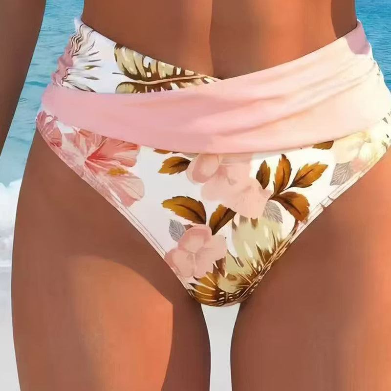 Women's Floral Print High Waist Bikini Set