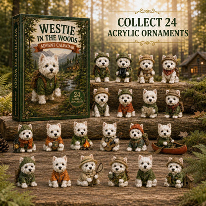 🎄Last Day 49% OFF –✨3D Westie In The Woods Advent Calendar 2026 - 24-Day Festive Countdown - Gift For Dog Lovers