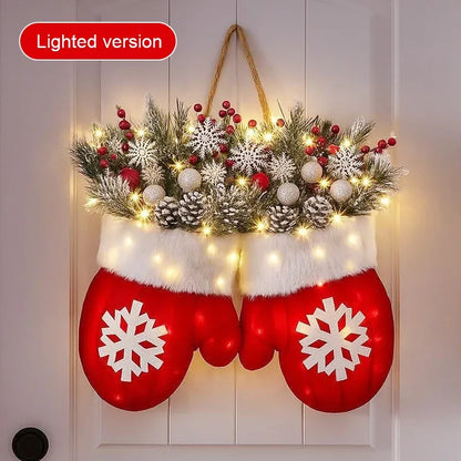 🎅 Flashing Christmas Glove Wreath · Create a warm and cosy Christmas atmosphere
