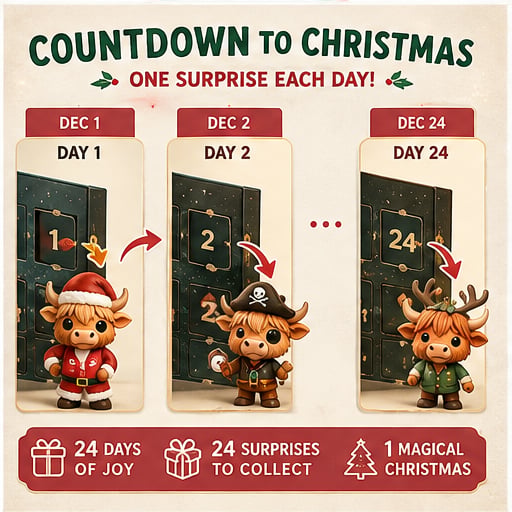2026 Highland Cow Advent Calendar