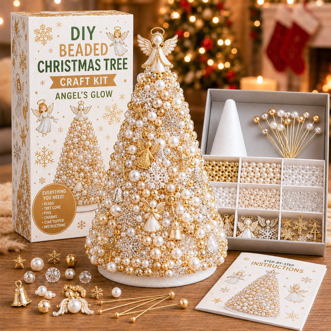🔥Last Day 49% OFF - 🎄✨ DIY Beaded Christmas Tree Craft Kit
