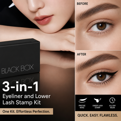 🥳2026 HOT SALE🥳💞50K+ SOLD!💄✨ 49% OFF! 3‑in‑1 Eyeliner & Lower Lash Stamp Kit – Stamp perfect wings & lashes in seconds. Waterproof, smudge‑proof. No steady hand needed! 👁️🖌️