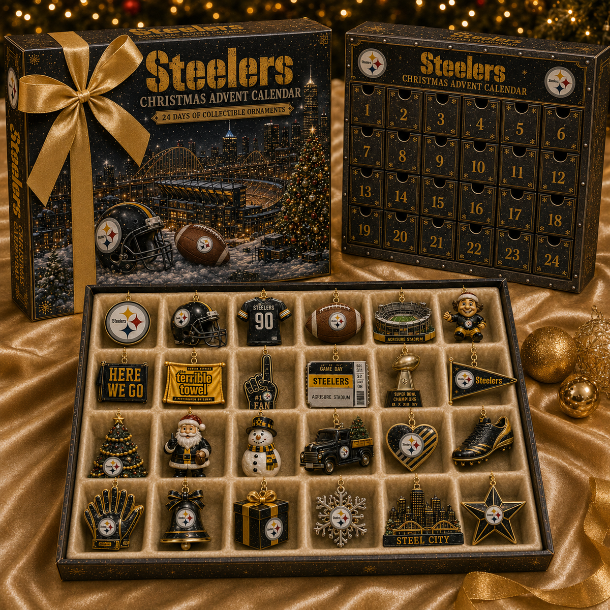 🏈🎄 24 Days of Black & Gold Football – Pittsburgh Fan Christmas Collector Countdown