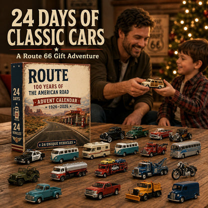 ✨ Route 66 Centennial Advent Calendar – 24 Days of American Road Legends | 1926–2026 Collector’s Edition