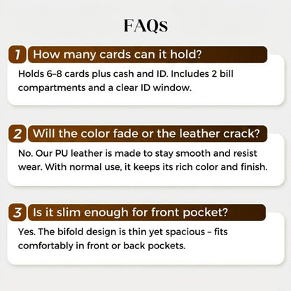 💼 FLASH 50% OFF SALE! Minimalist RFID Blocking Leather Wallet for Men – Slim Genuine Cowhide Wallet for Everyday Carry