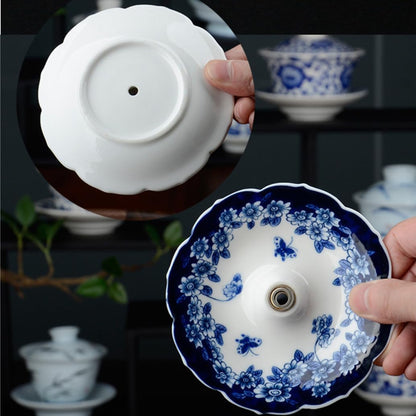 ☂️☕5 Thousand Years Blue and White Porcelain Umbrella Tea Infuser Set