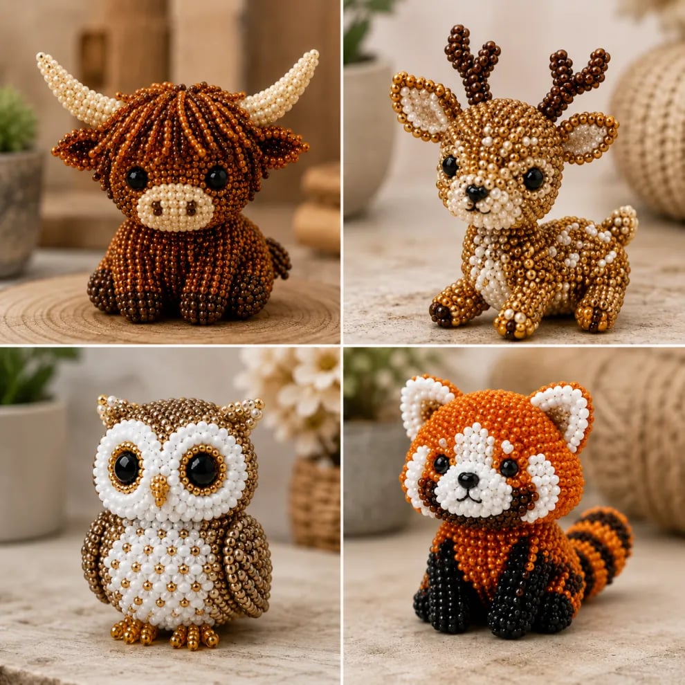 🧵✨ 3D Beaded Animal DIY Craft Kit – A Thoughtful Handmade Gift