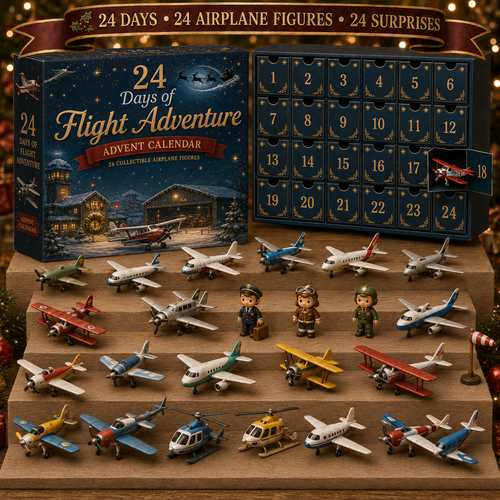 CHRISTMAS KICKOFF 49% OFF - 2026 Flight Adventure Blind Box - 24‑Day Festive Countdown, Airplane Figures Blind Box - Gift For Aviation Fans