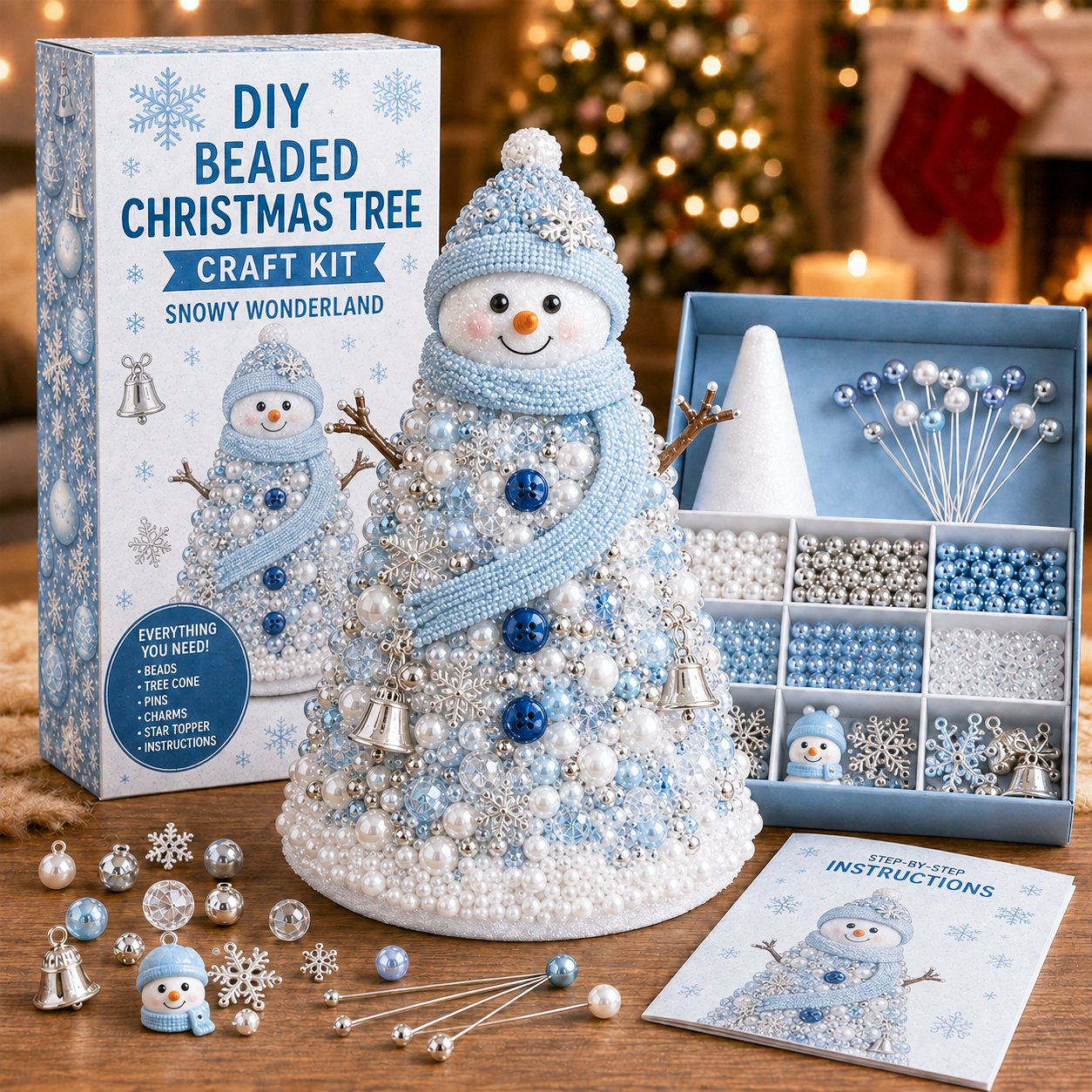 🔥Last Day 49% OFF - 🎄✨ DIY Beaded Christmas Tree Craft Kit