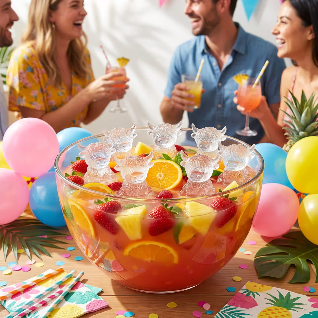 🔥🐮Mini Highland Cow Ice Cube Mold – Cute 3D Ice for Drinks, Parties & Gifts
