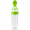 🌸👶 90ml Baby Food Squeeze Feeder – One-Hand Feeding Spoon with Suction Base