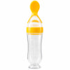 🌸👶 90ml Baby Food Squeeze Feeder – One-Hand Feeding Spoon with Suction Base