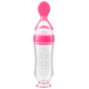 🌸👶 90ml Baby Food Squeeze Feeder – One-Hand Feeding Spoon with Suction Base