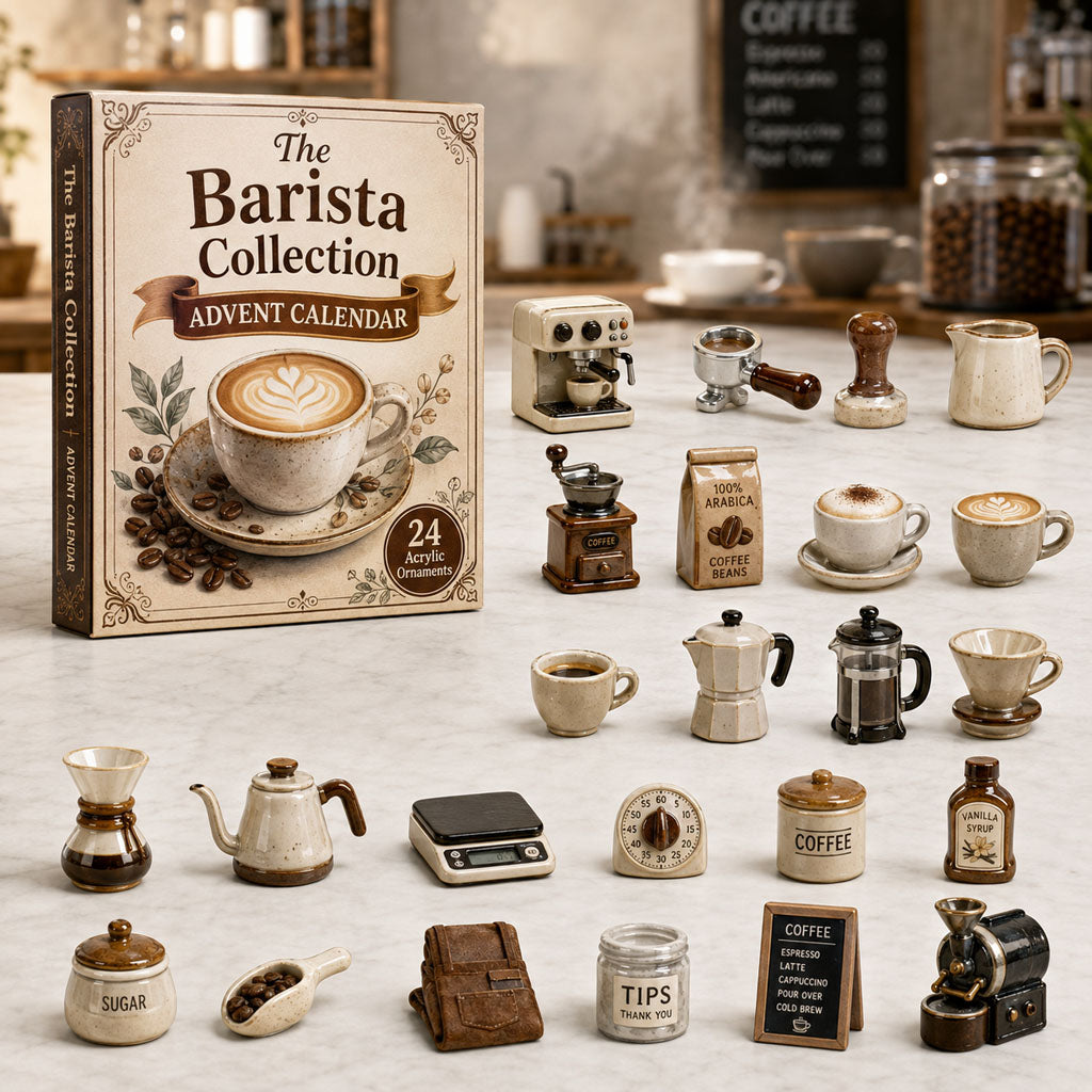 CHRISMAST KICKOFF 49% OFF - Barista Coffee Craft Advent Calendar 2026 - 24-Day Festive Countdown, Acrylic Charms Blind Box - Gift For Coffee Lovers AC0TH159