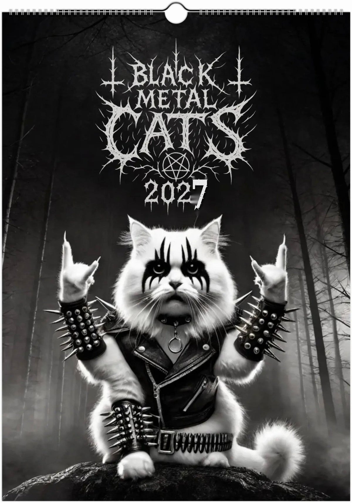 Black Metal Cats 2027 - Wall Calendar 2027