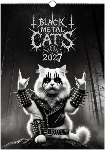 Black Metal Cats 2027 - Wall Calendar 2027