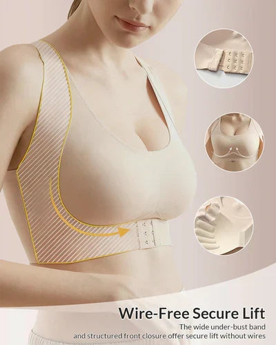 🏆 Last Day Special Price £9.99 ! 💐AlignLift Posture-Perfect Wireless Bra – Posture Correction (The leopard-print style is sold out)💕