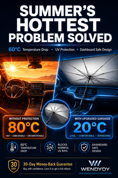 🔥Last Day 50% OFF - 2026 Upgraded Car Windshield Sun Shade Umbrella