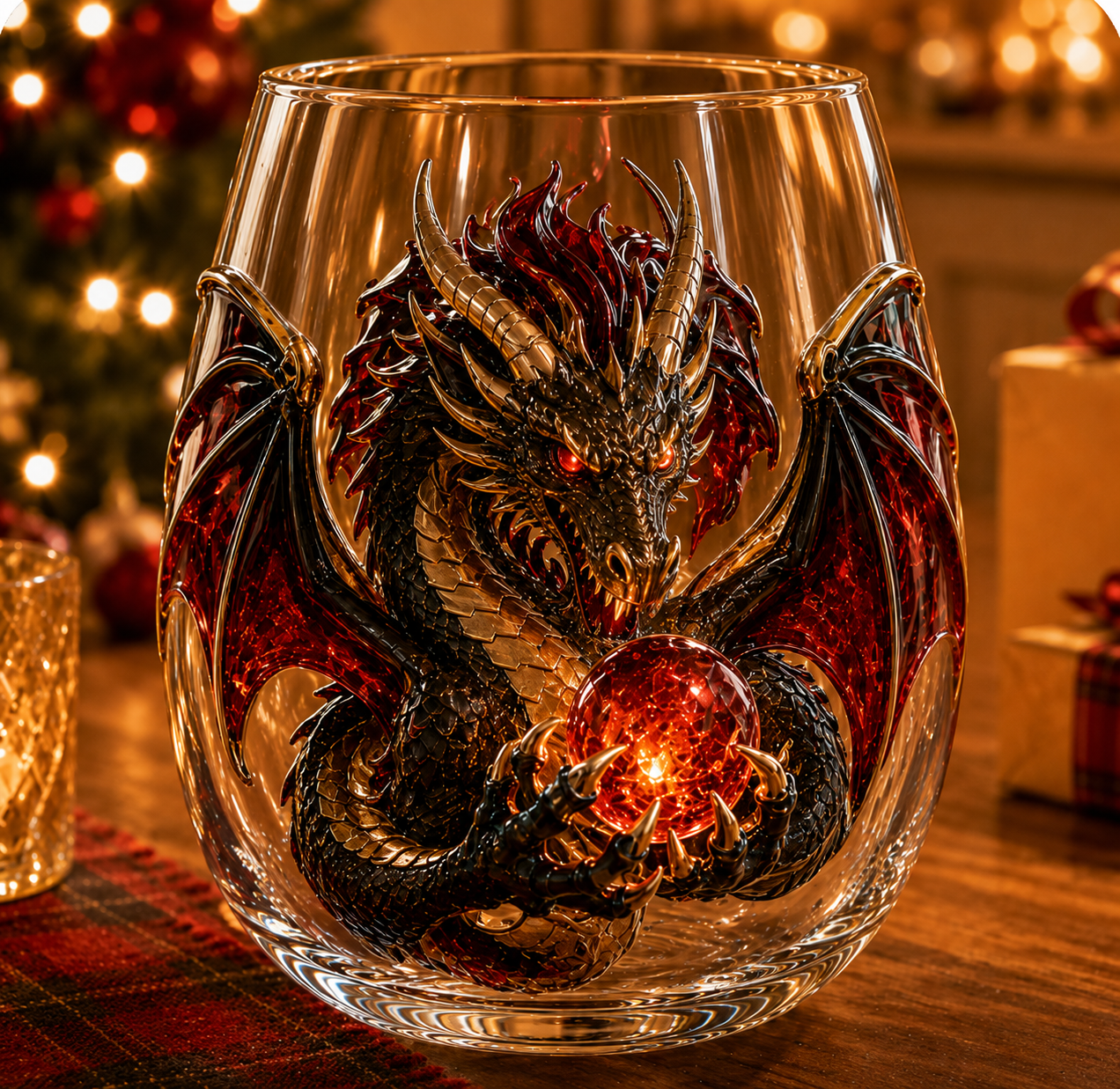 🐉✨ 3D Mythic Dragon Glass Art Cup | Luxury Raised Fantasy Glassware for Whiskey, Home Bar Décor & Legendary Gifts 🎁