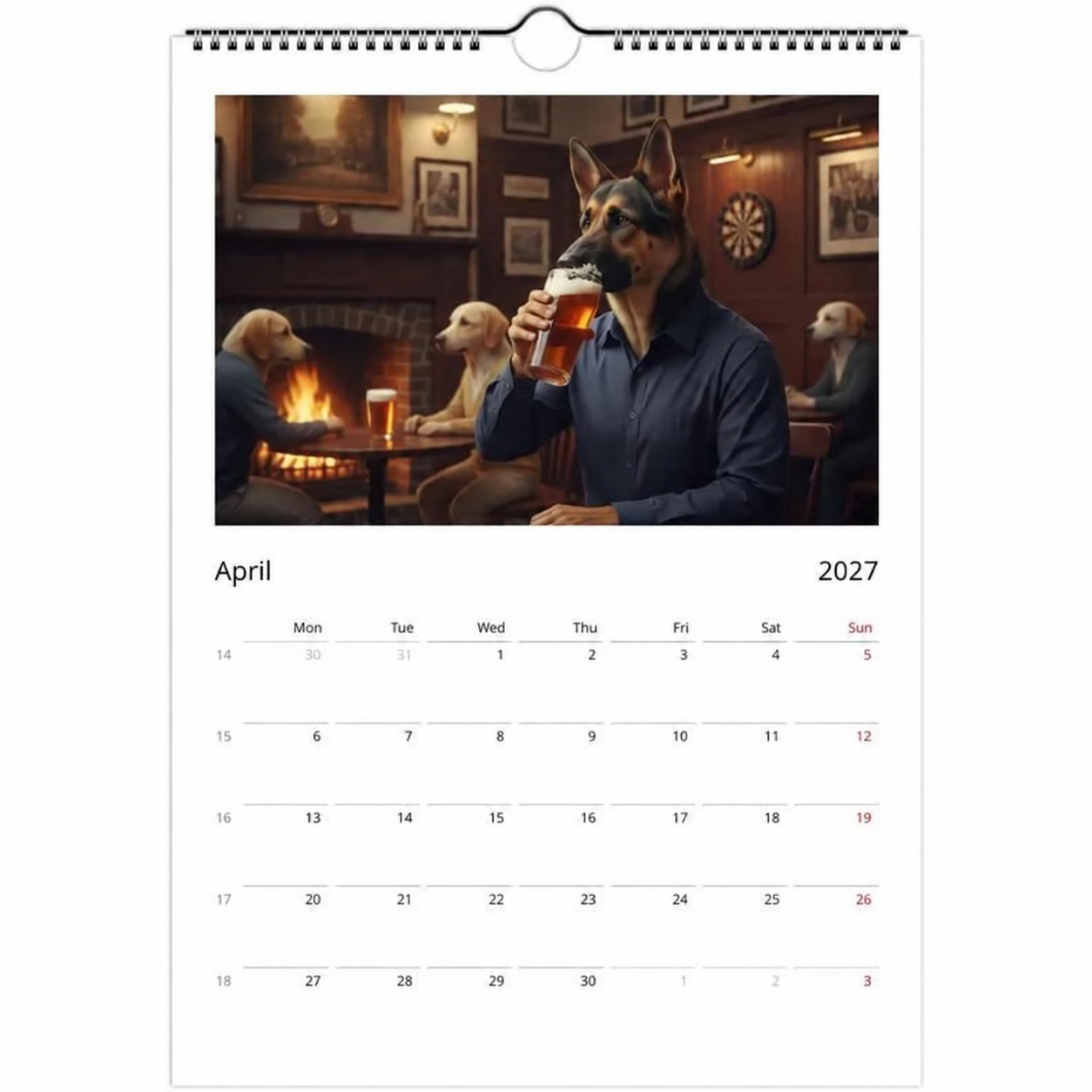 🏆Christmas Pre Sale 49% OFF -German Shepherd (Alsatian) Calendar 2027- Daily Activities