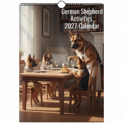 🏆Christmas Pre Sale 49% OFF -German Shepherd (Alsatian) Calendar 2027- Daily Activities