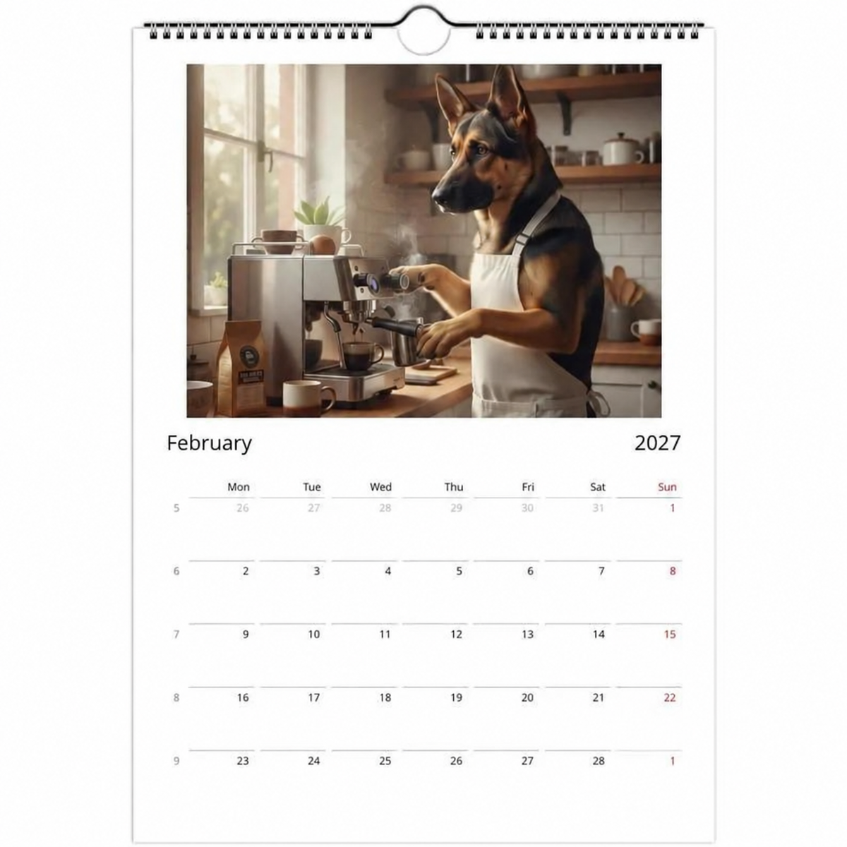 🏆Christmas Pre Sale 49% OFF -German Shepherd (Alsatian) Calendar 2027- Daily Activities