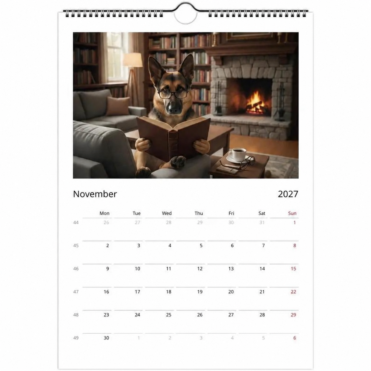🏆Christmas Pre Sale 49% OFF -German Shepherd (Alsatian) Calendar 2027- Daily Activities