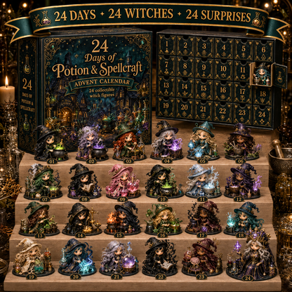 ⏰Limited Stock 49% OFF🔥 2026 The Five Covens Witch Advent Calendar – 24 Collectible Witches, 4 Magical Coven Styles