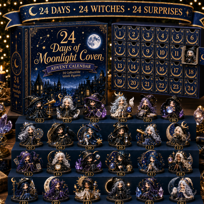 ⏰Limited Stock 49% OFF🔥 2026 The Five Covens Witch Advent Calendar – 24 Collectible Witches, 4 Magical Coven Styles