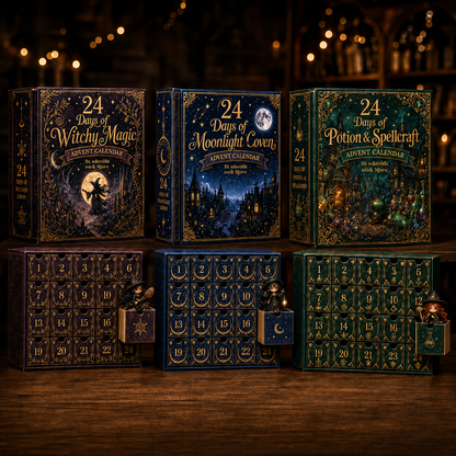 ⏰Limited Stock 49% OFF🔥 2026 The Five Covens Witch Advent Calendar – 24 Collectible Witches, 4 Magical Coven Styles