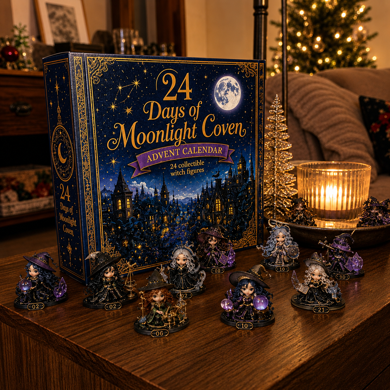 ⏰Limited Stock 49% OFF🔥 2026 The Five Covens Witch Advent Calendar – 24 Collectible Witches, 4 Magical Coven Styles