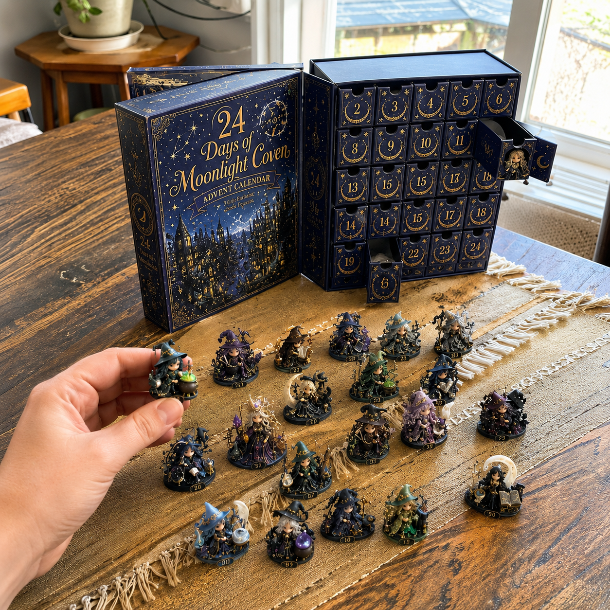 ⏰Limited Stock 49% OFF🔥 2026 The Five Covens Witch Advent Calendar – 24 Collectible Witches, 4 Magical Coven Styles