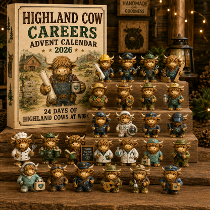 🐮 Highland Cow Careers Advent Calendar 2026 – 24 Days of Country Charm 🎁🤎