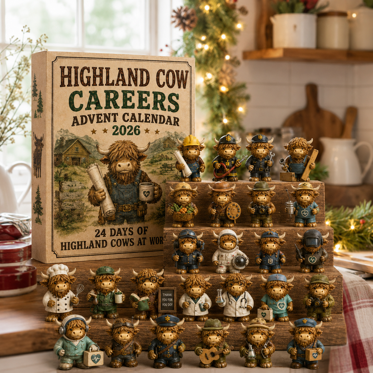 🐮 Highland Cow Careers Advent Calendar 2026 – 24 Days of Country Charm 🎁🤎