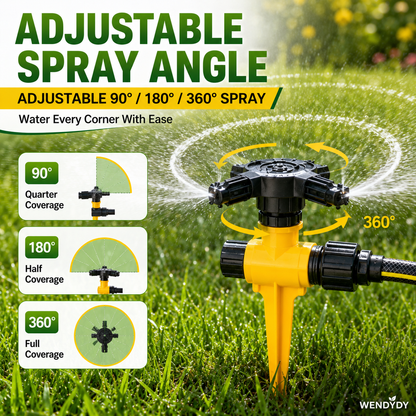 🏡 Last Day Special Price £9.99 !🏆 BUY 2 GET 1 FREE✨360° Rotation Auto Irrigation System Garden Lawn Sprinkler Patio