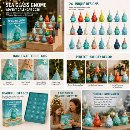 🌊Limited Edition🧝‍♂️Sea Glass Gnome Advent Calendar 2026
