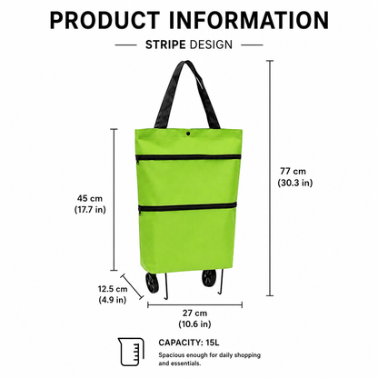 2-in-1 Foldable Shopping Cart