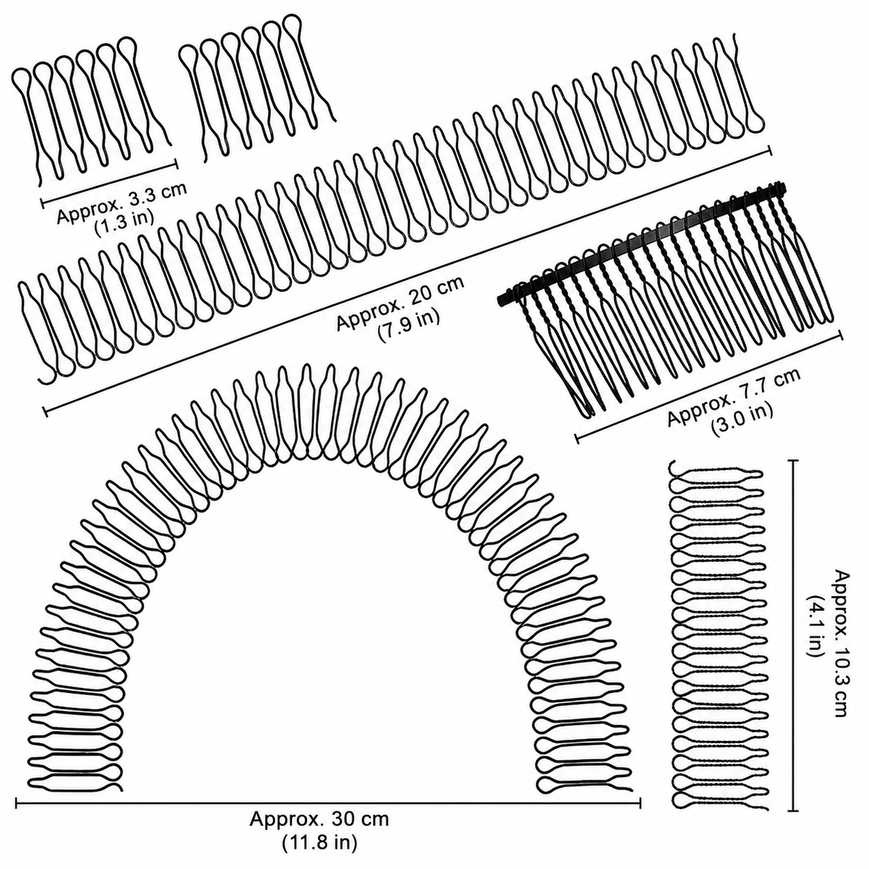 Flexible Invisible Grip Flyaway Hair Comb
