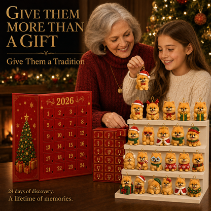❤️🔥Last 30pcs🔥❤️🎄2026 Pomeranian Christmas Ornament Advent Calendar
