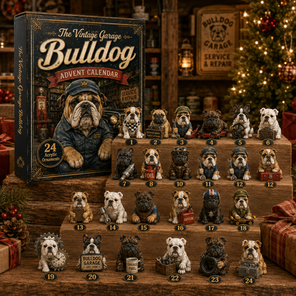 🔥49% Off Last Day -🔧 Vintage Garage Bulldog Advent Calendar 2026 – 24 Days of Classic Bulldog Garage Surprises