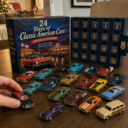 24 Days of Classic American Cars Advent Calendar – 24 Vintage Ride Collectibles for Car Lovers