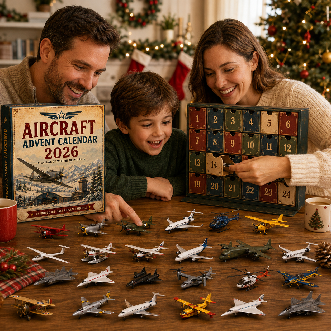🎄Last day! 49% off – ✈️ Vintage Skies Aircraft Advent Calendar 2026 | 24-Day Flight Journey with 24 Unique Miniature Planes, Jetplanes, and Aviation Collectibles 🎄🎁