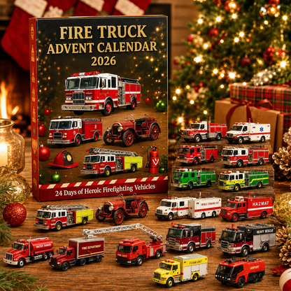 CHRISTMAS KICKOFF: 48% OFF – 2026 Fire Truck Heroes Advent Calendar – 24 Days of Unique Fire & Rescue Vehicle Surprises