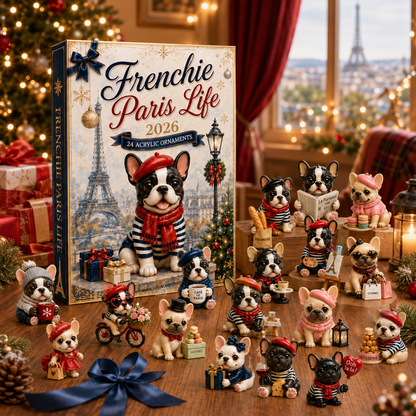 CHRISTMAS KICKOFF: 48% OFF – 2026 Frenchie in Paris Christmas Advent Calendar – 24 Days of Adorable Festive Surprises – Gift for Dog Lovers