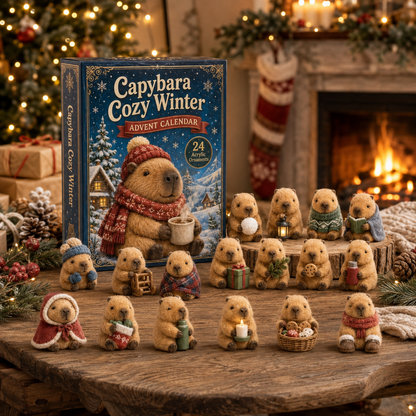 💫CHRISTMAS KICKOFF: 48% OFF – 2026 Capybara Cosy Winter Advent Calendar – 24 Days of Adorable Festive Surprises – Capybara Lovers’ Acrylic Ornaments Blind Box