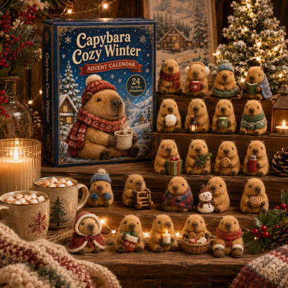 💫CHRISTMAS KICKOFF: 48% OFF – 2026 Capybara Cosy Winter Advent Calendar – 24 Days of Adorable Festive Surprises – Capybara Lovers’ Acrylic Ornaments Blind Box
