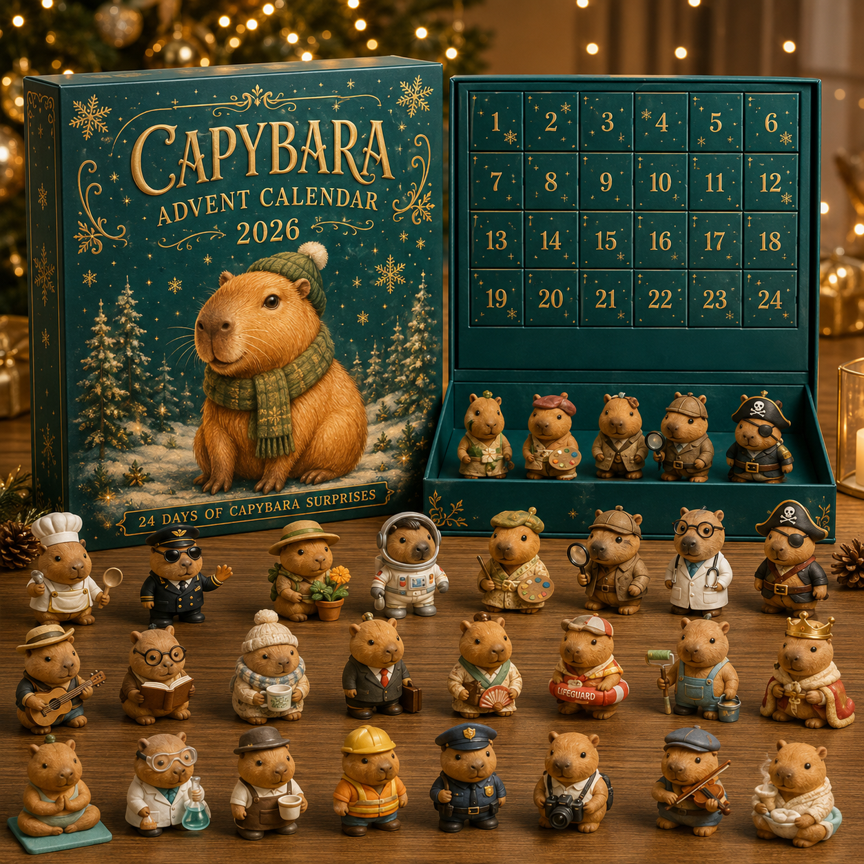 🦫CHRISTMAS KICKOFF 49% OFF - Cozy Capybara Christmas Advent Calendar 2026 – 24 Days of Adorable Capybara Surprises