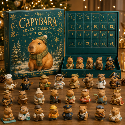 🦫CHRISTMAS KICKOFF 49% OFF - Cozy Capybara Christmas Advent Calendar 2026 – 24 Days of Adorable Capybara Surprises