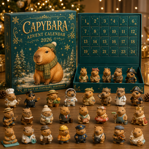 🦫CHRISTMAS KICKOFF 49% OFF - Cozy Capybara Christmas Advent Calendar 2026 – 24 Days of Adorable Capybara Surprises