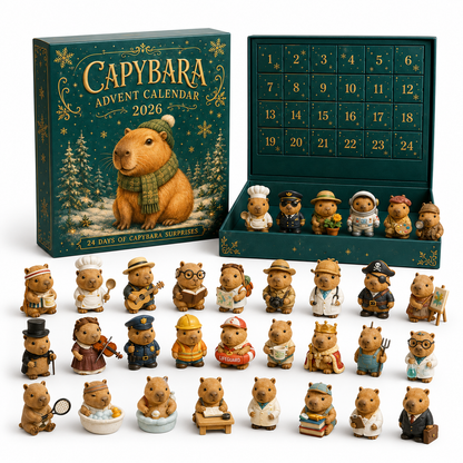 🦫CHRISTMAS KICKOFF 49% OFF - Cozy Capybara Christmas Advent Calendar 2026 – 24 Days of Adorable Capybara Surprises